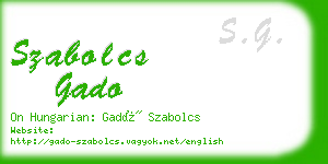 szabolcs gado business card